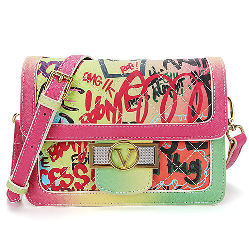 

Women's Bags PU Leather Crossbody Bag Chain Pattern Printing Colorful Daily Going out 2021 Rainbow