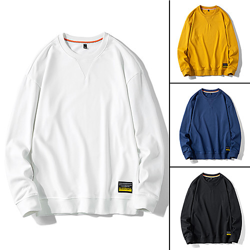 

Men's Sweatshirt Pullover Color Block Crew Neck Color Block Sport Athleisure Sweatshirt Top Long Sleeve Breathable Moisture Wicking Sweat Out Comfortable Everyday Use Street Casual Daily