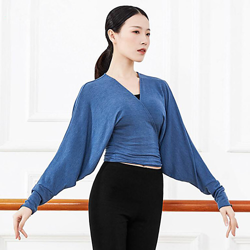 

Activewear Top Ruching Bandage Solid Women's Training Performance Long Sleeve High Polyester