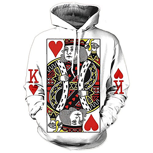 

Heart of The Cards Men Women Auturn Winter Hoodie 3D Print Poker King Sweatshirts Hip Hop Style Tracksuit Pullover