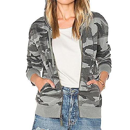 

Women's All Seasons Daily Spandex Coat Tops Gray