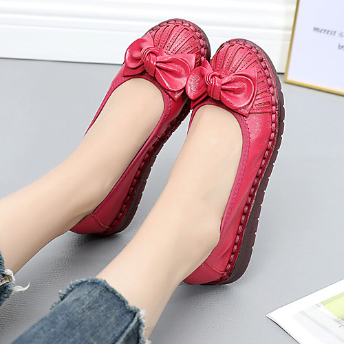 

women bowknot decor comfy non slip casual loafers