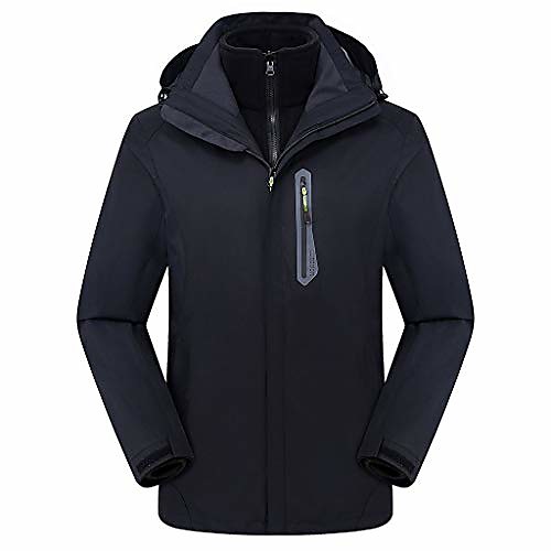 

SOMESHINE Men Hooded Waterproof Jacket Lightweight Rain Jacket Outdoor Sportswear Warm Winter Snow Coat Windbreaker Raincoat