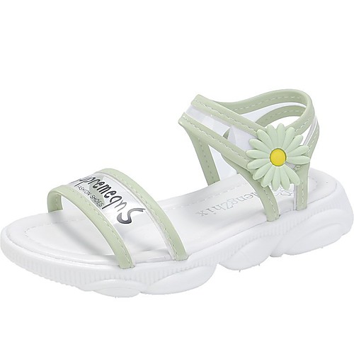 

Girls' Sandals Comfort PU Little Kids(4-7ys) Big Kids(7years ) Daily Walking Shoes Pink Green Summer