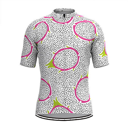 

Men's Short Sleeve Cycling Jersey White Fruit Bike Top Mountain Bike MTB Road Bike Cycling Breathable Sports Clothing Apparel / Stretchy / Athletic
