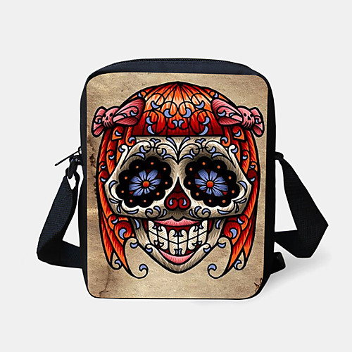 

children halloween style dressed cute skull pattern crossbody bag for carry candy sugar