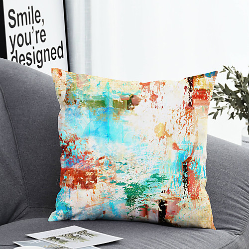 

1 pcs Polyester Pillow Cover & Insert, Polka Dot Simple Classic Square Zipper Polyester Traditional Classic