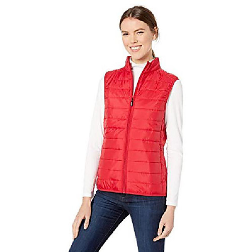 

Women's Sports Puffer Jacket Hiking Vest / Gilet Outdoor Down Jacket Winter Outdoor Solid Color Thermal Warm Packable Lightweight Breathable Top Hunting Fishing Climbing Wine Pink Black Red Brown
