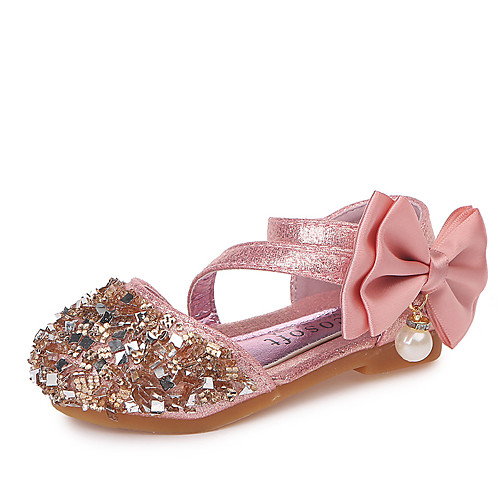

Girls' Sandals Princess Shoes PU Little Kids(4-7ys) Daily Walking Shoes Pink Gold Silver Summer