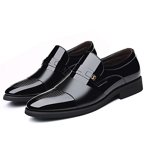 

Men's Loafers & Slip-Ons Business Casual British Daily Office & Career Walking Shoes Cowhide Breathable Non-slipping Wear Proof Black Brown Color Block Fall Spring