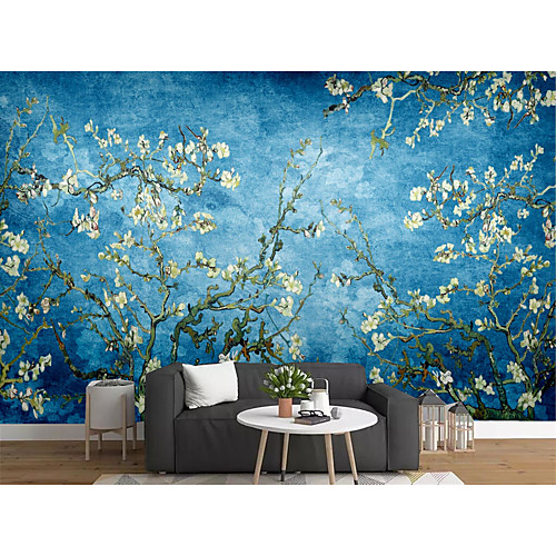 

Art Deco Floral Landscape Home Decoration Classic Modern Wall Covering, Canvas Material Adhesive required Wallpaper Mural Wall Cloth, Room Wallcovering
