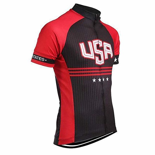 

21Grams Men's Short Sleeve Cycling Jersey Black Bike Top Mountain Bike MTB Road Bike Cycling Breathable Sports Clothing Apparel / Stretchy / Athletic