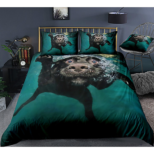 

Animal Print 3-Piece Duvet Cover Set Hotel Bedding Sets Comforter Cover with Soft Lightweight Microfiber, Include 1 Duvet Cover, 2 Pillowcases for Double/Queen/King(1 Pillowcase for Twin/Single)