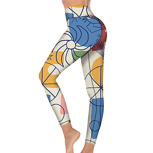 

21Grams Women's High Waist Yoga Pants Cropped Leggings Tummy Control Butt Lift Breathable Green Fitness Gym Workout Running Winter Sports Activewear High Elasticity