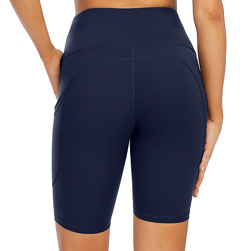 

Women's High Waist Running Tights Leggings Yoga Pants Yoga Shorts Athletic Shorts Side Pockets Spandex Winter Yoga Fitness Gym Workout Running Comfy Tummy Control Breathable Sport Solid Color