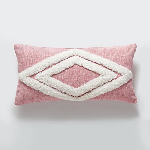 

1 pcs Cotton Pillow Cover, Art Deco Solid Colored Luxury Modern Rectangular Zipper Traditional Classic