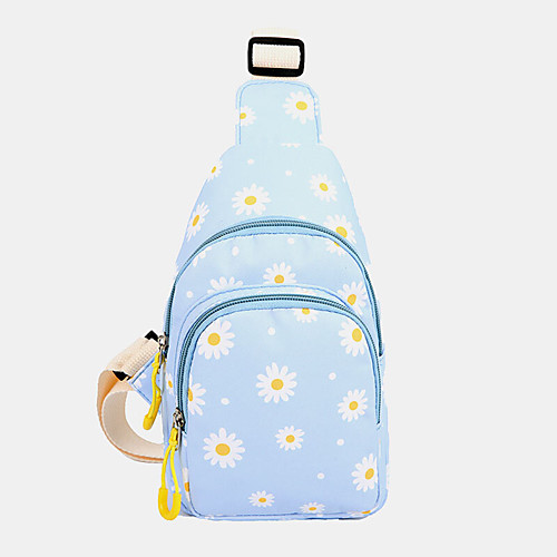 

women daisy printed casual chest bag crossbody bag