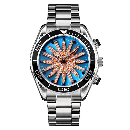 

SKMEI Men's Steel Band Watches Analog Quartz Luxury Hollow Engraving Luminous LED Light / One Year / Stainless Steel