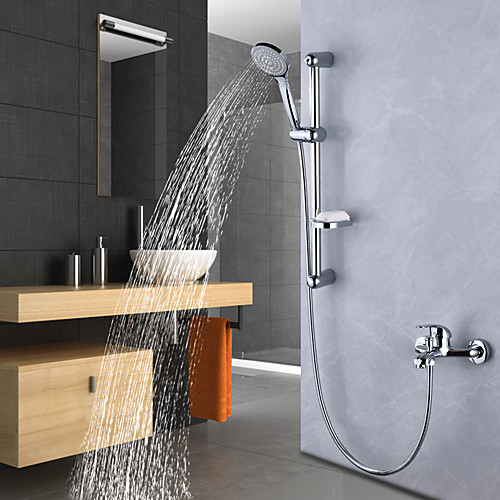 

Shower System / Rainfall Shower Head System Set - Dual-Head pullout Contemporary / Traditional Electroplated Mount Outside Ceramic Valve Bath Shower Mixer Taps