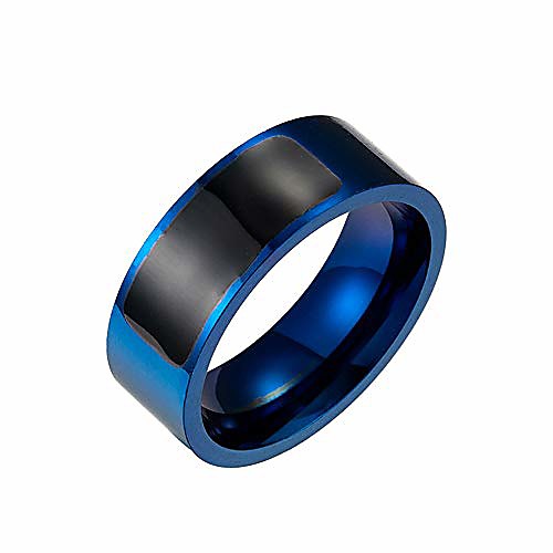 

NFC Smart Ring New Technology for Android Windows and Iphonexs Phone Smart Accessories Payment,NFC Wearable Finger Digital Ring Titanium Steel Jewelry,blue plated 13