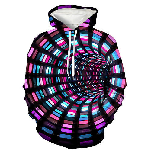 

Men's Pullover Hoodie Sweatshirt Geometric 3D Print Daily Holiday 3D Print 3D Print Hoodies Sweatshirts Black