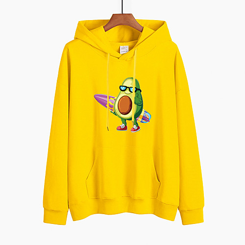 

Women's Pullover Hoodie Sweatshirt Letter Print Daily Other Prints Streetwear Hoodies Sweatshirts White Black Purple / Fleece Lining