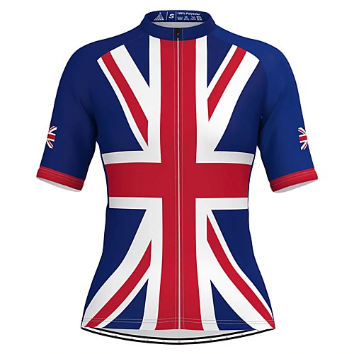 

Women's Short Sleeve Cycling Jersey RedBlue National Flag Bike Top Mountain Bike MTB Road Bike Cycling Breathable Quick Dry Sports Clothing Apparel / Stretchy / Athleisure