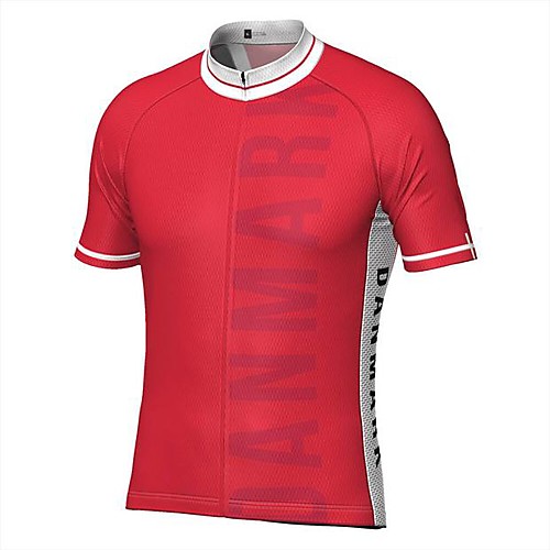 

21Grams Men's Short Sleeve Cycling Jersey Red Bike Top Mountain Bike MTB Road Bike Cycling Breathable Sports Clothing Apparel / Stretchy / Athletic