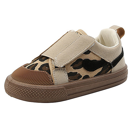 

Boys' Girls' Sneakers Comfort PU Little Kids(4-7ys) Daily Walking Shoes Black Khaki Fall Spring