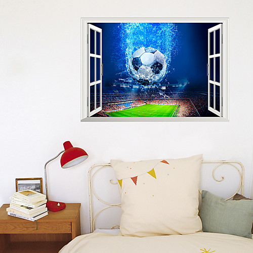 

3d wall paste children's room background decoration fake window football cup theme paste bedroom dormitory porch creative paste 7050cm