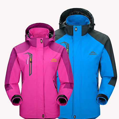 

outdoor womens waterproof windproof jacket raincoat ski jacket(purple,small)