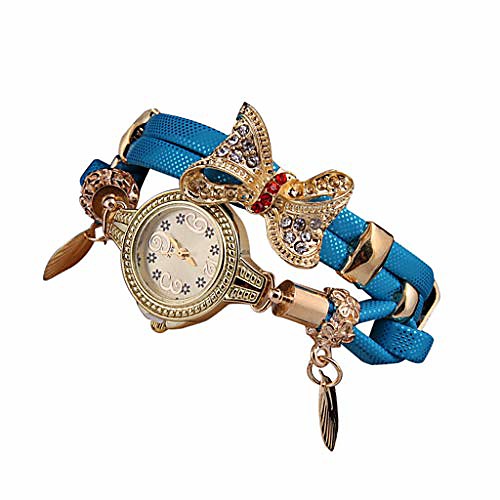 

bravetoshop women watches,butterfly retro rhinestone bracelet watch lovely wedding quartz wristwatch