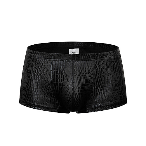 

Men's 1 Piece Basic Boxers Underwear - Normal Low Waist Black Blue Gold S M L