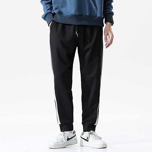 

Men's Sweatpants Jogger Pants Drawstring Color Block Sport Athleisure Pants / Trousers Bottoms Warm Soft Comfortable Everyday Use Street Casual Daily