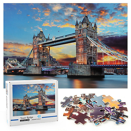 

1000 pieces jigsaw puzzle thickened tower bridge view light puzzle for adults and children