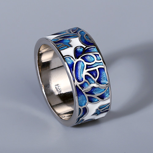 

Ring AAA Cubic Zirconia Two Stone Silver Brass Flower Artistic Asian Elegant 1pc 6 7 8 9 10 / Women's