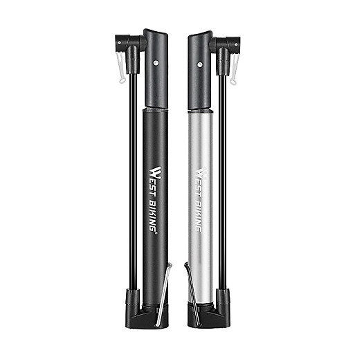 

Mini Bike Pump Anti-Slip Portable Inflated For Road Bike Mountain Bike MTB Folding Bike Recreational Cycling Fixed Gear Bike Cycling Bicycle Aluminum Alloy Black Silver