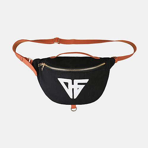 

unisex canvas couple sporty casual large capacity shoulder bag chest bag