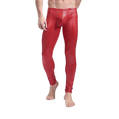 

Fashion Men's Faux Leather PVC Trousers Night Club Dance Slim Long Pants