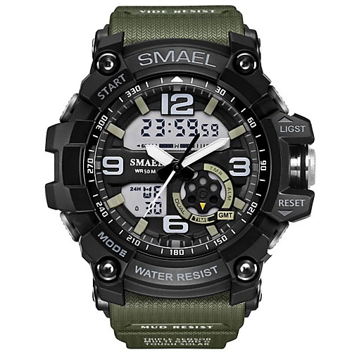 

SMAEL Men's Unisex Sport Watch Fashion Watch Analog - Digital Digital Water Resistant / Waterproof Alarm Calendar / date / day / Two Years / Japanese / Silicone