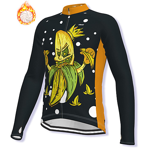 

21Grams Men's Long Sleeve Cycling Jacket Winter Fleece Spandex Black Bike Jacket Mountain Bike MTB Road Bike Cycling Fleece Lining Warm Sports Clothing Apparel / Stretchy / Athleisure