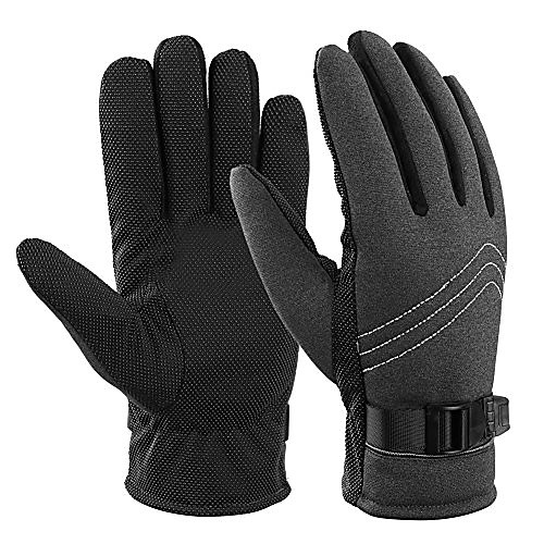 

Skiing Gloves Antip-slip Cold Weather Gloves Winter Warm Gloves for Skateboarding Motorcycling (Black)