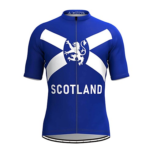 

Men's Short Sleeve Cycling Jersey Blue Bike Top Mountain Bike MTB Road Bike Cycling Breathable Sports Clothing Apparel / Stretchy / Athletic