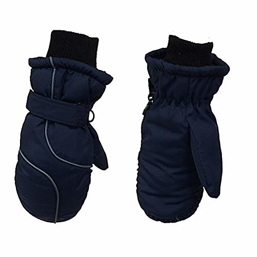 

Toddler Kids Winter Ski Gloves Snow Ski Gloves Waterproof Windproof Solid Color Patchwork Thicken Warm Adjustable Stretchy Mittens 5-9T