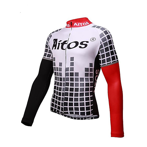 

Jaggad Men's Long Sleeve Cycling Jersey Winter Spandex Black / Red Bike Jersey Compression Clothing Mountain Bike MTB Road Bike Cycling Quick Dry Sports Clothing Apparel / High Elasticity
