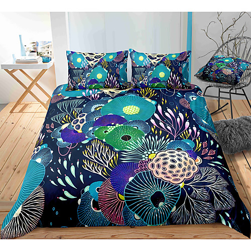 

Dream Flower 3-Piece Duvet Cover Set Hotel Bedding Sets Comforter Cover with Soft Lightweight Microfiber, Include 1 Duvet Cover, 2 Pillowcases for Double/Queen/King(1 Pillowcase for Twin/Single)