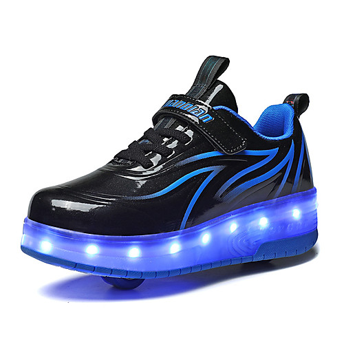 

Boys' Girls' Trainers Athletic Shoes Comfort LED Shoes USB Charging PU Little Kids(4-7ys) Big Kids(7years ) Daily Walking Shoes Black Blue Pink Fall Spring