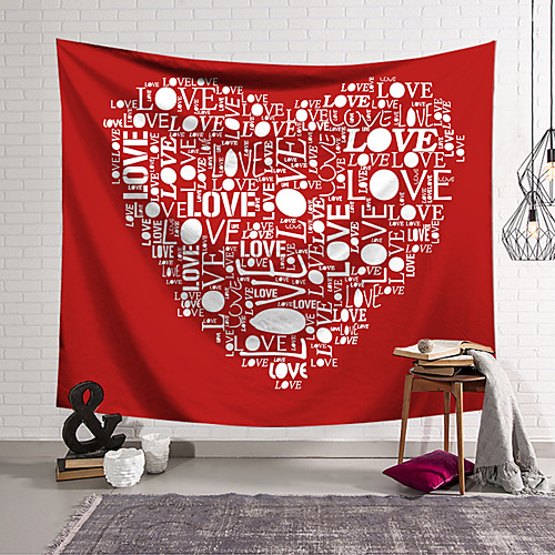 

Valentine's Day Wall Tapestry Art Decor Blanket Curtain Hanging Home Bedroom Living Room Decoration Love Heart