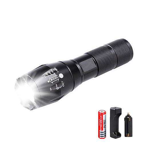 

LED Flashlights / Torch Waterproof Zoomable 3000 lm LED LED Emitters 5 Mode with Battery and Charger Waterproof Zoomable Rechargeable Adjustable Focus Super Light High Power Camping / Hiking / Caving