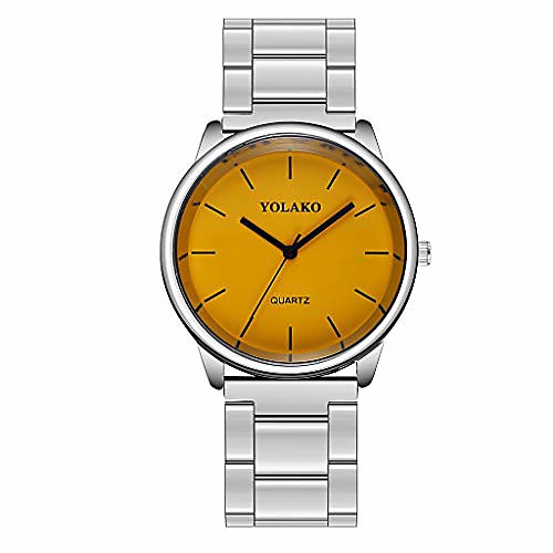 

Koolsants Ladies Simple Girl Stainless Steel Band with Simple Mirror Quartz Watch Analog Watches Ornaments